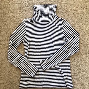 Breathable cotton striped JCrew turtleneck